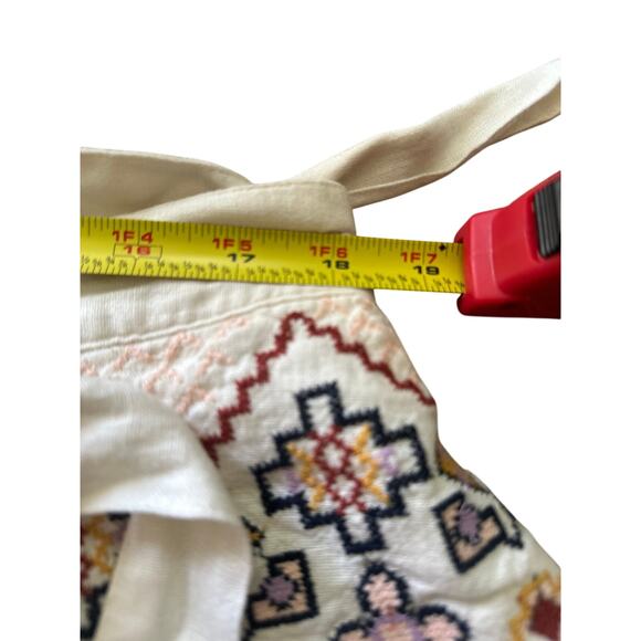 NewDenim & Co Canyon Retreat Oasis Embroidered Linen blend Skirt SizeLarge Boho - Picture 4 of 8
